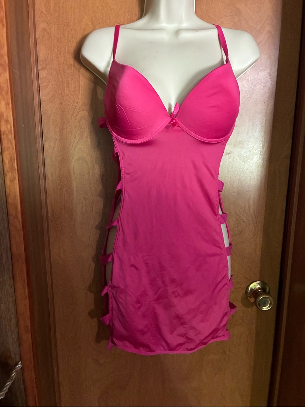 Pink Cutout Chemise Nightdress - Women's Intimates